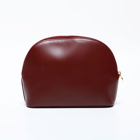CARTIER Leather Mustodo Pouch Red WS22320