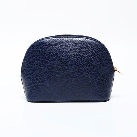 CARTIER Leather Mustodo Pouch Navy WS22321