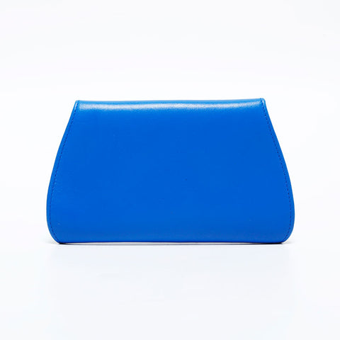 CARTIER Leather PANTHERE Pouch blue WS22322