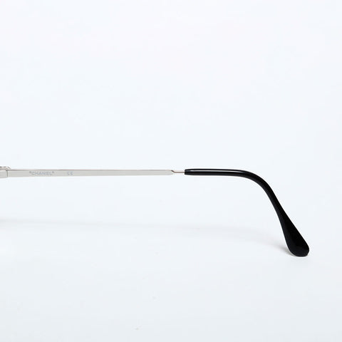 CHANEL Metal frame round circle sunglasses black WS22323