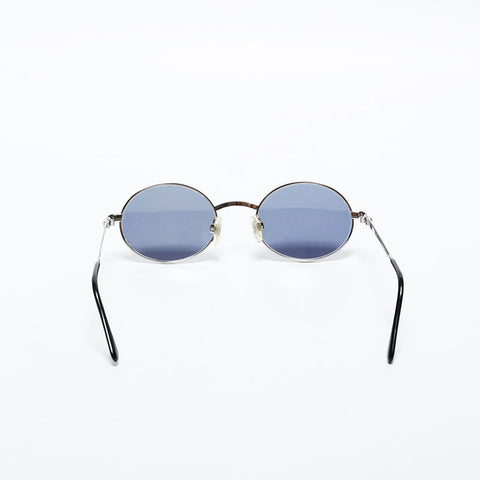 CHANEL Metal frame round circle sunglasses black WS22323