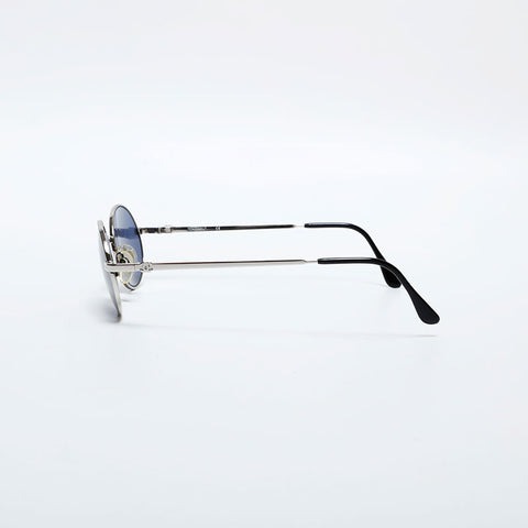 CHANEL Metal frame round circle sunglasses black WS22323
