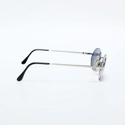 CHANEL Metal frame round circle sunglasses black WS22323