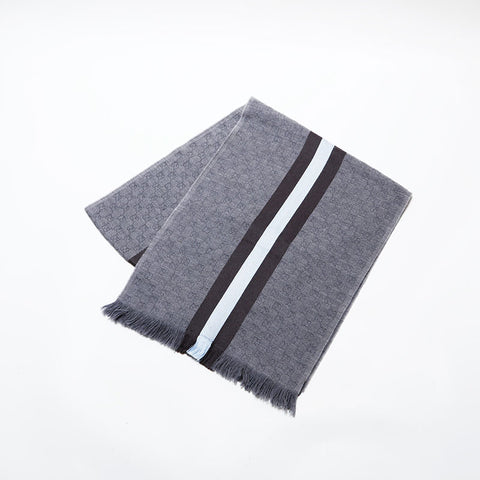 GUCCI GG Supreme Wool Scarf gray WS22331