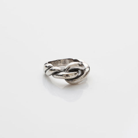 HERMES 48 925 Torsade Ring Silver WS22334
