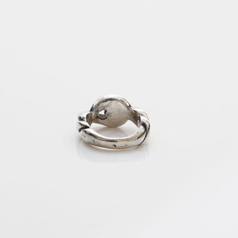 HERMES 48 925 Torsade Ring Silver WS22334