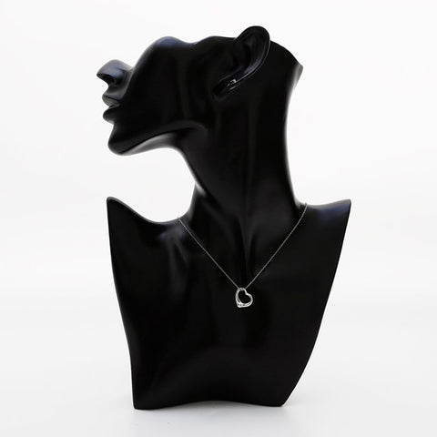 TIFFANY&Co. Open heart 925 Necklace Silver WS22336