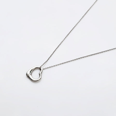 TIFFANY&Co. Open heart 925 Necklace Silver WS22336