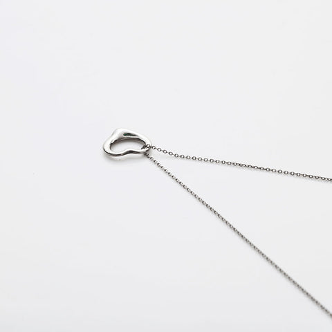 TIFFANY&Co. Open heart 925 Necklace Silver WS22336