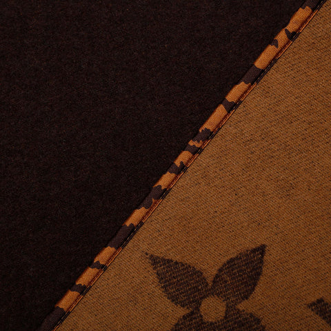 LOUIS VUITTON Wool Monogram Hooded Scarf Brown WS22337