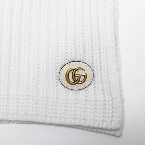GUCCI Double G cashmere Scarf white WS22338