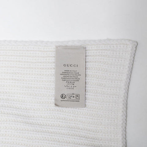 GUCCI Double G cashmere Scarf white WS22338