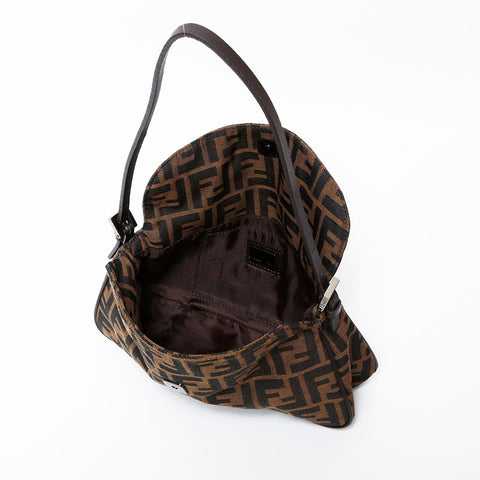 FENDI Zucca canvas Shoulder Bag Brown WS22340