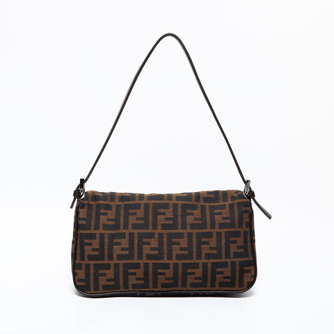 FENDI Zucca canvas Shoulder Bag Brown WS22340