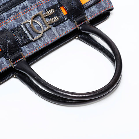 Christian Dior Denim Trotter Handbag Navy WS22341