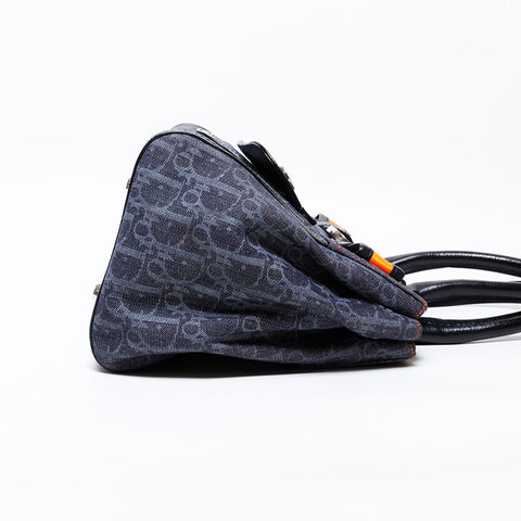 Christian Dior Denim Trotter Handbag Navy WS22341