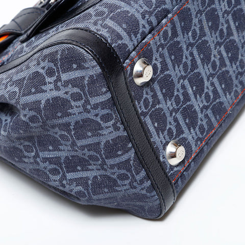 Christian Dior Denim Trotter Handbag Navy WS22341