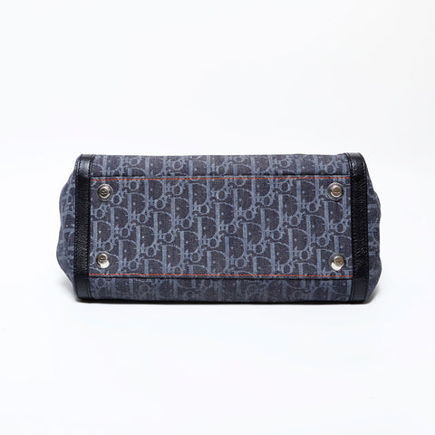 Christian Dior Denim Trotter Handbag Navy WS22341