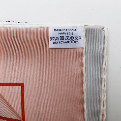 HERMES Calle 90 Grand Tralala scarf beige WS22345