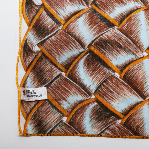 HERMES Braided Print Large Size Stall Brown WS22346