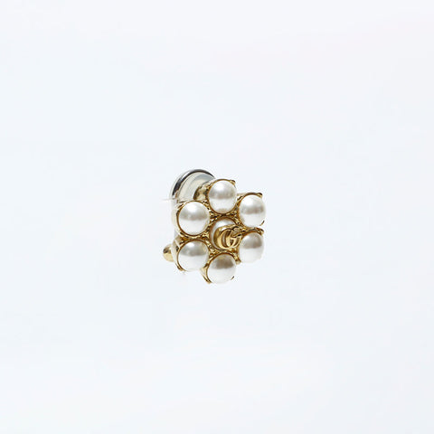 GUCCI Double G Pearl Earring gold WS22349