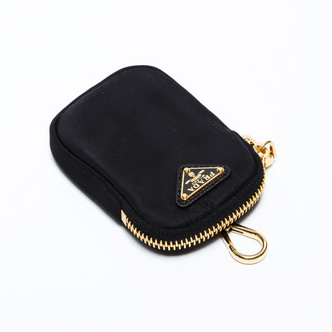 PRADA Nylon triangle logo Pouch black WS22350