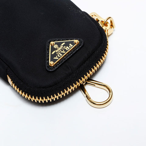 PRADA Nylon triangle logo Pouch black WS22350