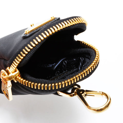 PRADA Nylon triangle logo Pouch black WS22350