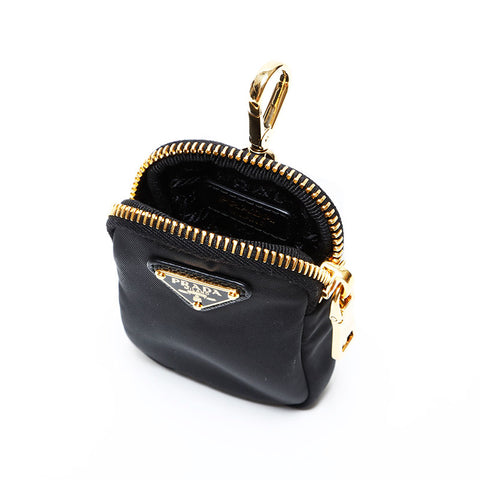 PRADA Nylon triangle logo Pouch black WS22350