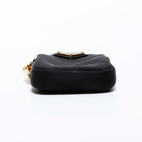 PRADA Nylon triangle logo Pouch black WS22350