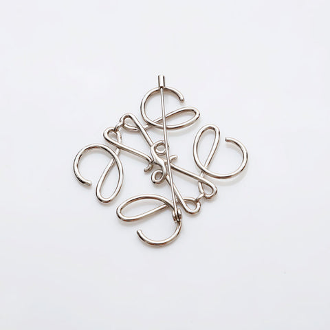 LOEWE anagram Brooch Silver WS22352
