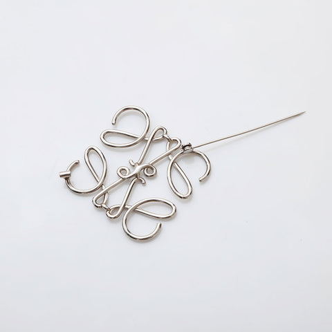 LOEWE anagram Brooch Silver WS22352