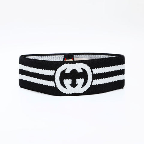 GUCCI Logo Hairband Size:M hair accessory black WS22358