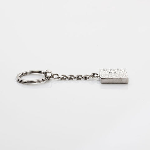 CHANEL 98A COCO Mark 1998 Matelasse Cambon key ring Silver WS22366