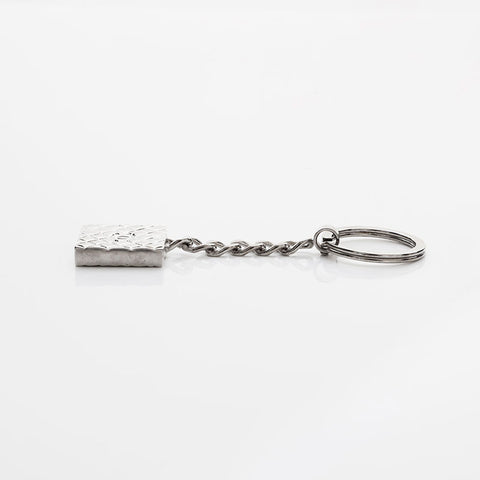 CHANEL 98A COCO Mark 1998 Matelasse Cambon key ring Silver WS22366