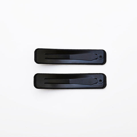 PRADA Set of 2 logo hair clips hair accessory black WS22367