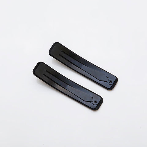 PRADA Set of 2 logo hair clips hair accessory black WS22367