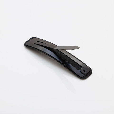 PRADA Set of 2 logo hair clips hair accessory black WS22367