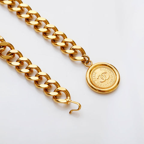 CHANEL Chain coin belt gold WS22371