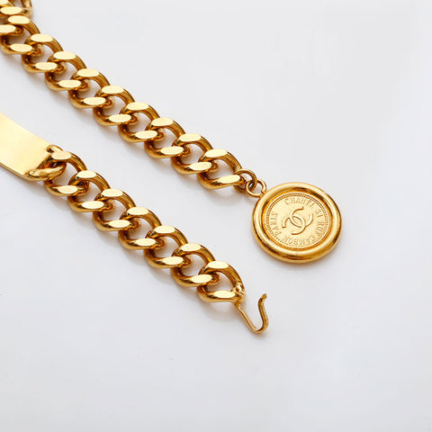 CHANEL Chain coin belt gold WS22371