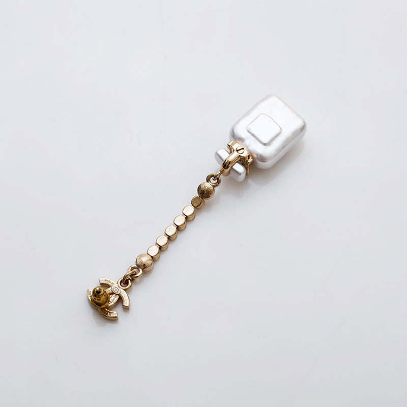 CHANEL B23S COCO Mark Pearl 2023 Bottle Motif Rhinestone Drop