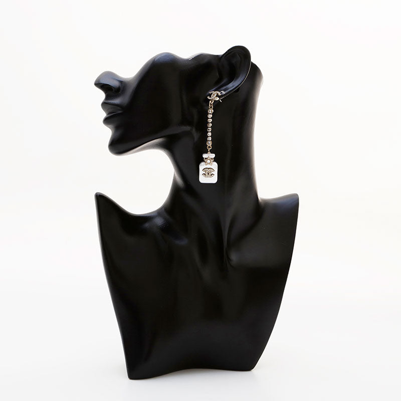 CHANEL B23S COCO Mark Pearl 2023 Bottle Motif Rhinestone Drop