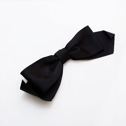 CHANEL Satin ribbon Brooch black WS22373