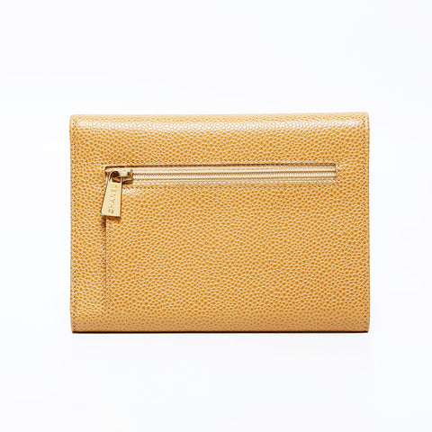 CHANEL No. 8 COCO Mark 2003-2004 Caviar Tri-fold wallet beige WS22375