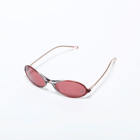 CHANEL Rhinestone COCO Mark sunglasses purple WS22378
