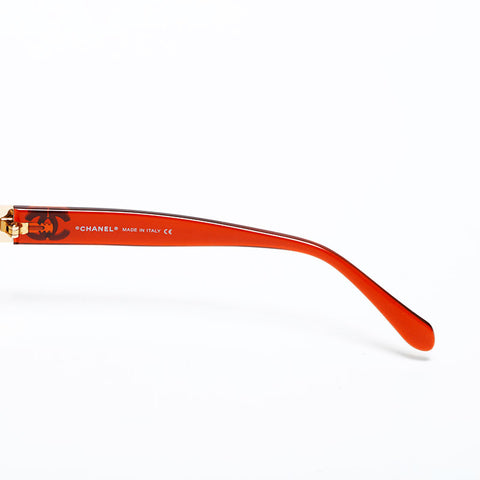 CHANEL Rimless COCO Mark Gradient Lens sunglasses Brown WS22382