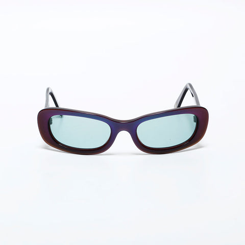 CHANEL COCO Mark Gradient Metallic Rainbow sunglasses blue WS22383
