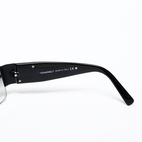 CHANEL Rimless COCO Mark Gradient Lens sunglasses black WS22385