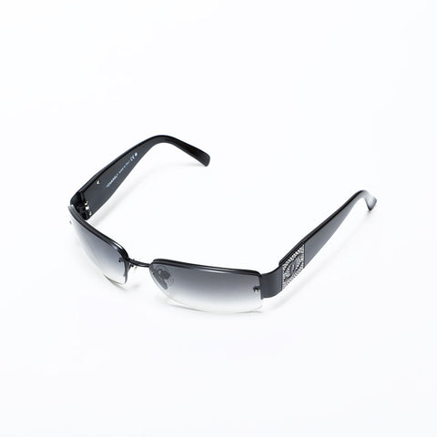 CHANEL Rimless COCO Mark Gradient Lens sunglasses black WS22385