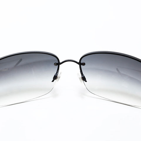 CHANEL Rimless COCO Mark Gradient Lens sunglasses black WS22385
